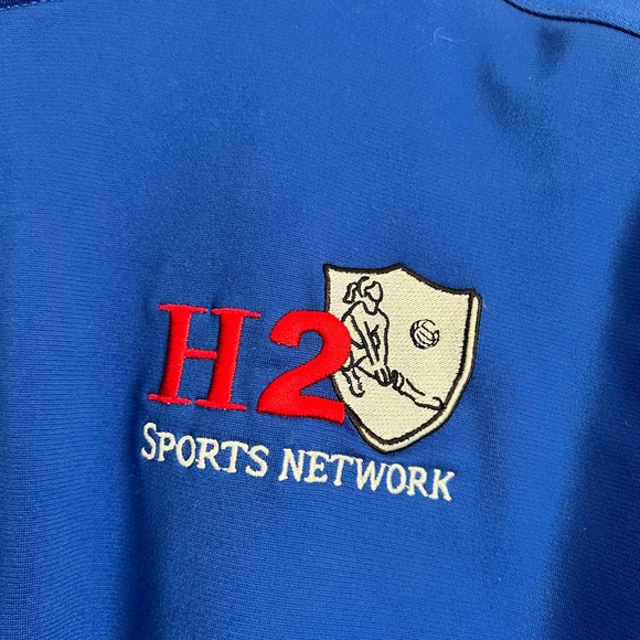 Under Armour Unisex Quarter Zip Blue H2 Club Volleyball Top Loose Fit Large - Picture 5 of 9